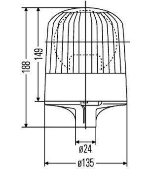 Hella Junior R 24V Pijp aansluiting