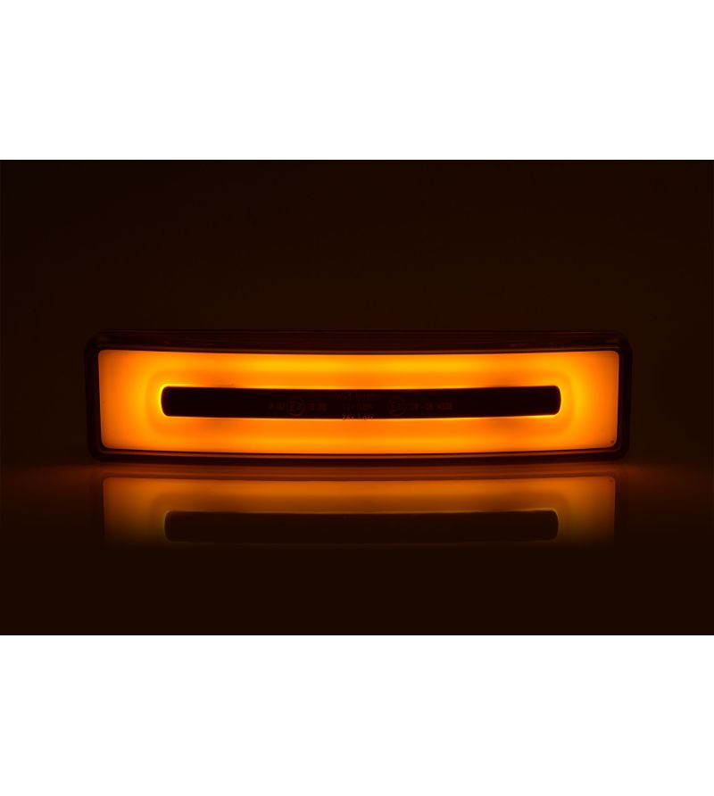 Dachlamp - WAS - W190 N - Neon - 7.1" - 18cm - Milchig weiß - Amber - 12V-24V Dachlamp - WAS - W190 N - Neon - 7.1" - 18cm - Milchig weiß - Amber - 12V-24V