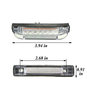 White Fender Flare Side Marker Light Lamps for Jeep Wrangler TJ JK - 100300