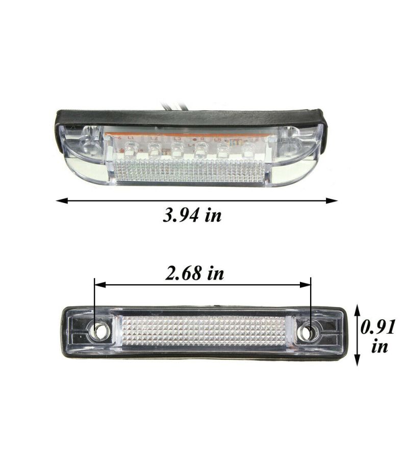 Marker Light - L&S - 3.9" - 10cm - Clear - White - 12V-24V Marker Light - L&S - 3.9" - 10cm - Clear - White - 12V-24V