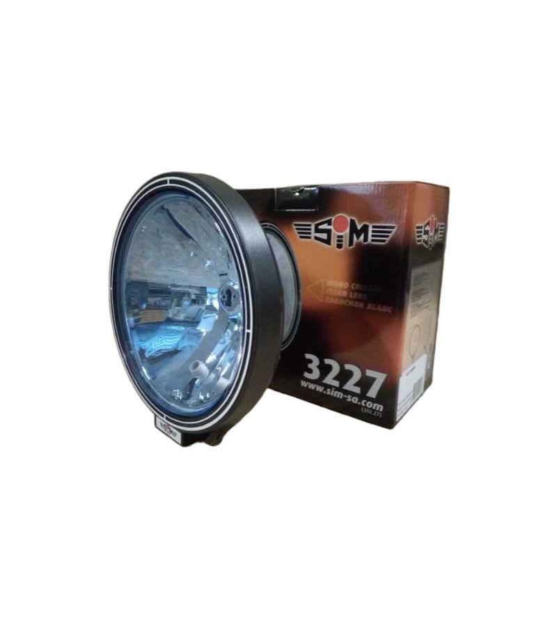 thumbnail image 2 of SIM 9" Round Spotlight With LED Angel Eye Sidelight – 12V/24V (Model 3227, Clear Lens) 2 of 4