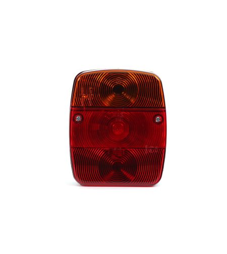 Bakljus - WAS - W18 U - 4" - 10.1cm - Klar - Bak - Broms - Blink - Nummerskylt - 12V-24V