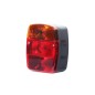 Bakljus - WAS - W18 U - 4" - 10.1cm - Klar - Bak - Broms - Blink - Nummerskylt - 12V-24V