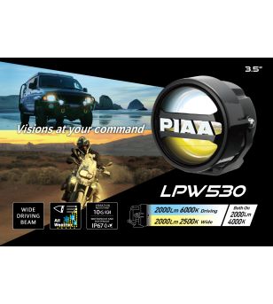 PIAA  LPW530 LED wide driving (set) White/yellow beam