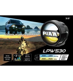 PIAA LPW530 LED wide driving (set) White/yellow beam - DKW531 - Lights and Styling