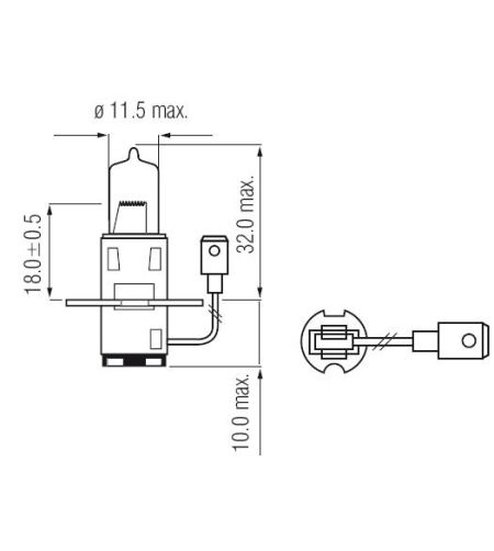 Halogeenlamp - L&S - H3 - Wit - 12V - 55W