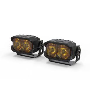 Morimoto 2Banger LED Pods: HXB Wide Amber - BAF117 - Lights and Styling