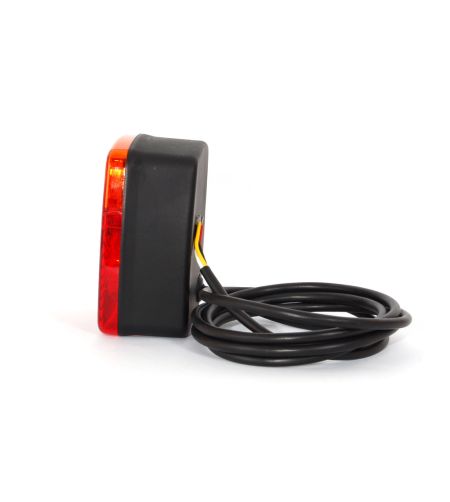 Bakljus - WAS - W18 UD - 4" - 10.1cm - Klar - LED - Bak - Broms - Blink - Nummerskylt - 12V-24V