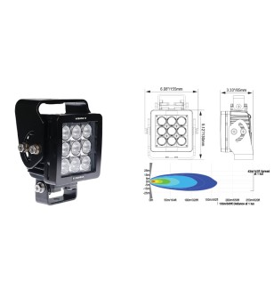 Work light - VisionX - Blb Light Duty - 6'' - Wide