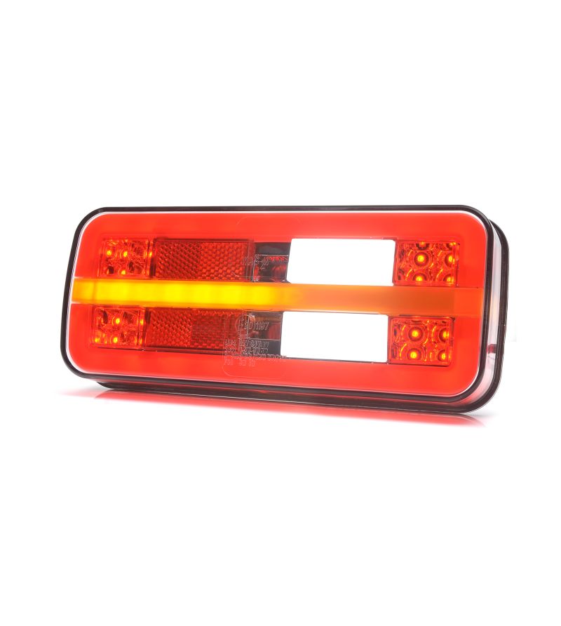 Bakljus - WAS - W187 DD - 7.9" - 20cm - Klar - LED - Dynamiskt blinkljus - Bak - Broms - Blink - Back - Dim - Reflektor - 12V-24V Bakljus - WAS - W187 DD - 7.9" - 20cm - Klar - LED - Dynamiskt blinkljus - Bak - Broms - Blink - Back - Dim - Reflektor - 12V-24V