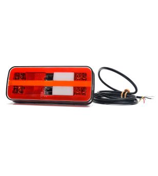 Bakljus - WAS - W187 DD - 7.9" - 20cm - Klar - LED - Dynamiskt blinkljus - Bak - Broms - Blink - Back - Dim - Reflektor - 12V-24V