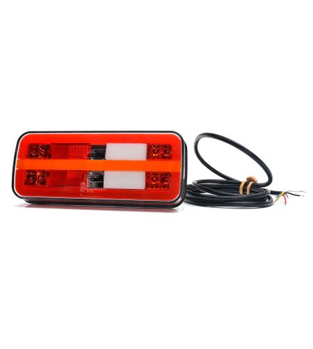 Bakljus - WAS - W187 DD - 7.9" - 20cm - Klar - LED - Dynamiskt blinkljus - Bak - Broms - Blink - Back - Dim - Reflektor - 12V-24V