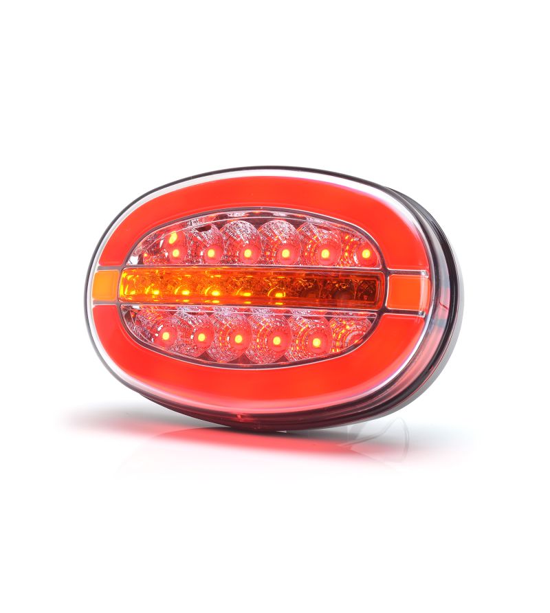 Bakljus - WAS - W205 DD - 5.4" - 13.6cm - Klar - LED - Dynamiskt blinkljus - Bak - Broms - Blink - 12V-24V Bakljus - WAS - W205 DD - 5.4" - 13.6cm - Klar - LED - Dynamiskt blinkljus - Bak - Broms - Blink - 12V-24V