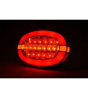 Bakljus - WAS - W205 DD - 5.4" - 13.6cm - Klar - LED - Dynamiskt blinkljus - Bak - Broms - Blink - 12V-24V
