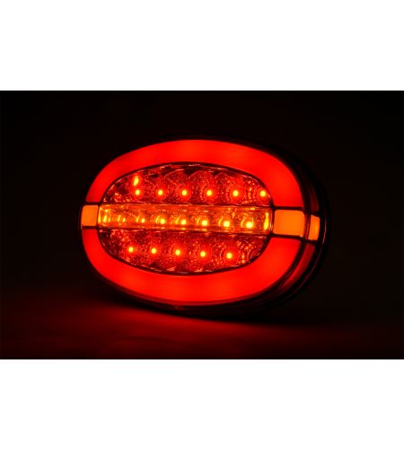 Tail light - WAS - W205 DD - 5.4" - 13.6cm - Clear - LED - Dynamic indicator - Tail - Brake - Ind - 12V-24V