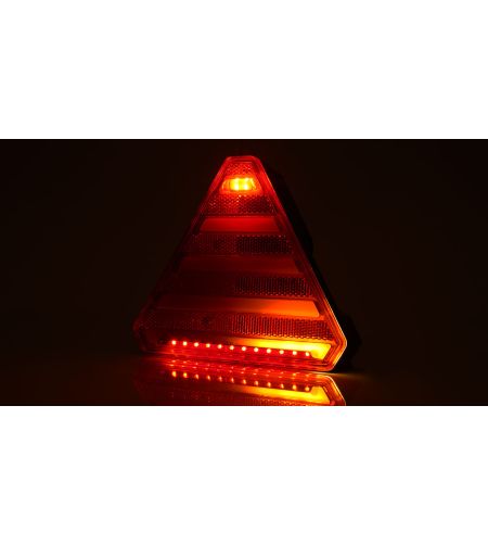 Achterlicht - WAS - W245 DD - Links - 6.4" - 16.3cm - Helder - LED - Dynamisch knipperlicht - Achter - Rem - Richting - Mist - Reflector - 12V-24V