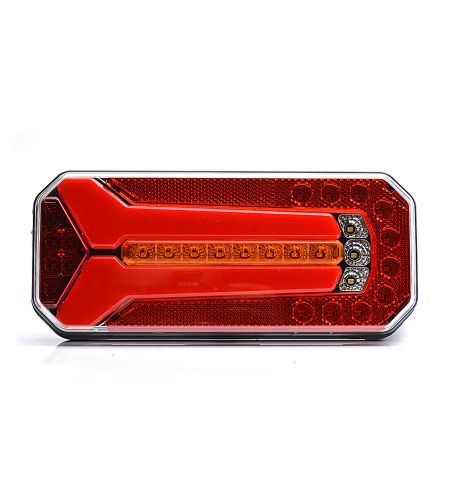 Achterlicht - WAS - W150 DD - 9.3" - 23.6cm - Helder - LED - Dynamisch knipperlicht - Achter - Rem - Richting - Achteruit - Mist - Nummerplaat - 12V-24V