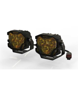 Morimoto 4Banger LED Pods: NCS Wide Amber - BAF006 - Lights and Styling
