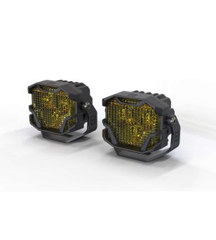 Morimoto 4Banger LED Pods: NCS Flood Amber - BAF139.2 - Lights and Styling