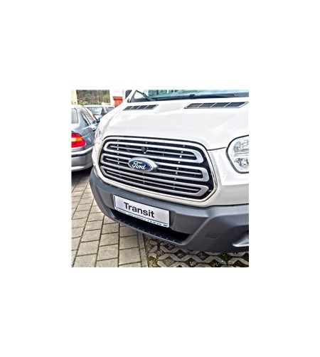 Omtec 2626082 FORD TRANSIT 2014-2019 Front Grill 2 St. rvs hoogglans - RVS / Chrome accessoires - Verstralershop