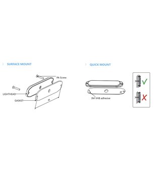 Bakljus - Ledson - 13cm - Multifunction - 12V-24V