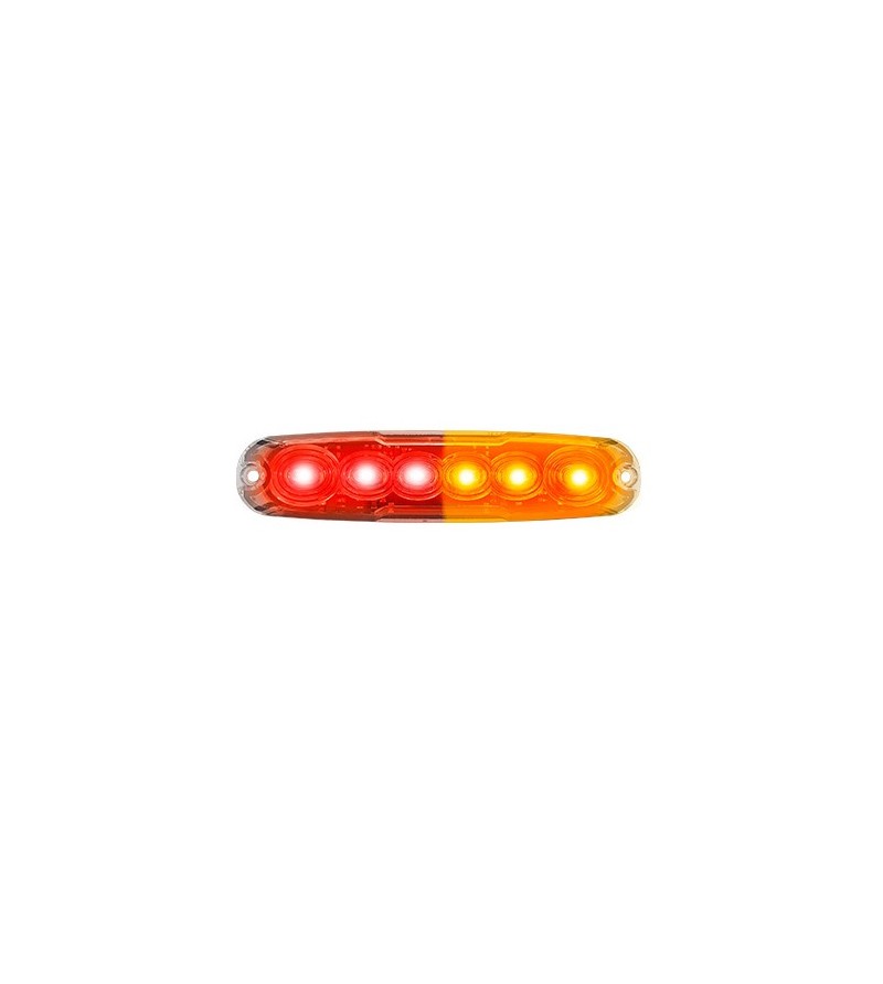Flat profile rear/brake/turn indicator in clear glass (E-approved, 12-24V) - 6504826 Flat profile rear/brake/turn indicator in clear glass (E-approved, 12-24V) - 6504826