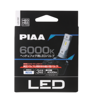LED-lampa - PIAA - Led-strålkastarlampor - HB3 HB4 HIR1 HIR2 - Integrerad styrenhet - Vit - 6000K - 12V - Set