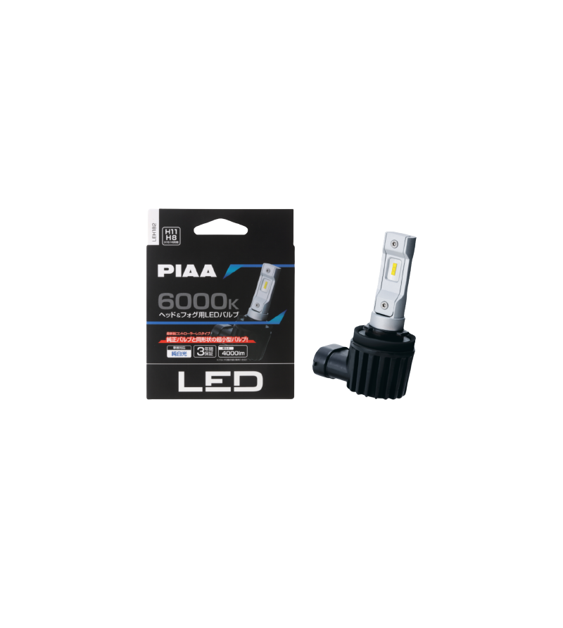 LED-lampa - PIAA - Led-strålkastarlampor - H8 H9 H11 H16 - Integrerad styrenhet - Vit - 6000K - 12V - Set LED-lampa - PIAA - Led-strålkastarlampor - H8 H9 H11 H16 - Integrerad styrenhet - Vit - 6000K - 12V - Set