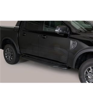 Ford Ranger 2023+ Double Cab Sidesteps Black - P/295/PL