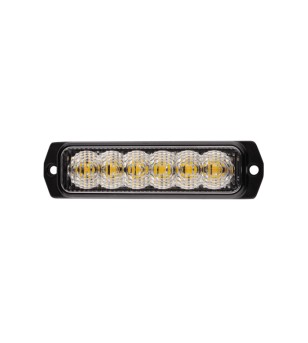 Flitslamp 6 Led Oranje 12-24V - 26 Flitspatronen - 5100563