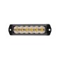 Blitzleuchte - Ledson - 6 led - 4.4" - 11.3cm - Klar - 26 Blitzmuster - Amber - R65 - 12V-24V