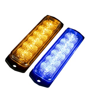 Blixtlampa 6 LED Orange 12-24V - 26 Blixtmönster - 5100563