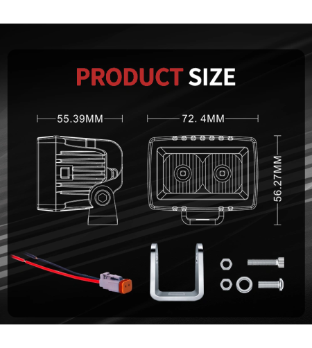 LED Lightbar - Angry Moose - Single 5 - 2 - 2.8" - 7.2cm - Wide