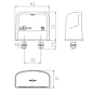 Tail light - SIM - 3108 - 2.4" - 6.1cm - LED - Plate - 12V-24V - Set