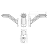 WAS W269.1.1 Width Post Dark LEFT - front/side/rear marking - 2067P