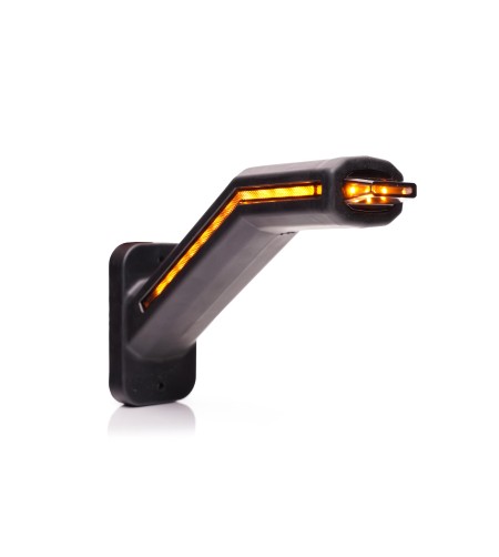 Gummiarm - WAS - W269.1.2 Dark - Höger - 7.3" - 18.5cm - LED - Blinkljus - Klar - Vit/Bärnsten/Röd - 12V-24V - 