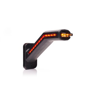Gummiarm - WAS - W269.1.2 Dark - Vänster - LED - Blinkljus - Klar - Vit/Bärnsten/Röd - 12V-24V - 