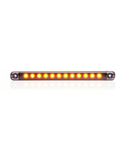 Marker Light - WAS - W276 Black - 9.4" - 23.8cm - Smoke - Amber - 12V-24V