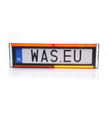 Achterlicht - WAS - W253 Nummerplaathouder - Flitser Onder - 23" - 58.4cm - Helder - LED - Rem - Achteruit - Nummerplaat - Flits - Meerdere flitspatronen - 12V-24V