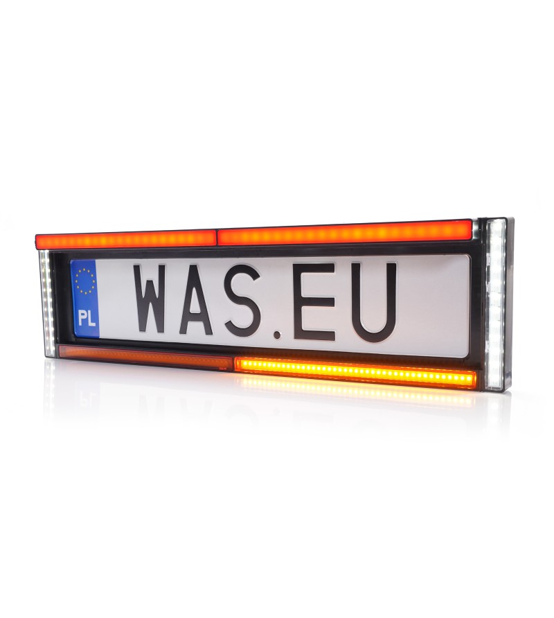 Achterlicht - WAS - W253 Nummerplaathouder - Flitser Onder - 23" - 58.4cm - Helder - LED - Rem - Achteruit - Nummerplaat - Flits - Meerdere flitspatronen - 12V-24V Achterlicht - WAS - W253 Nummerplaathouder - Flitser Onder - 23" - 58.4cm - Helder - LED - Rem - Achteruit - Nummerplaat - Flits - Meerdere flitspatronen - 12V-24V