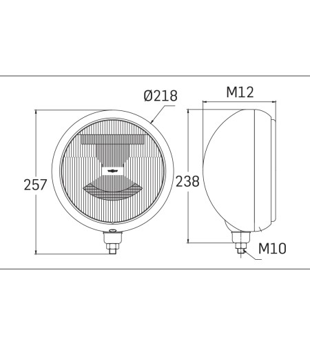 Verstraler - SIM - 3208 - 8.6" - 21.8cm - rvs/chrome - Driving