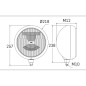 Verstraler - SIM - 3208 - Full LED - 8.6" - 21.8cm - RVS/Chrome - Driving