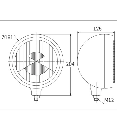 Verstraler - SIM - 3205 - 7.1" - 18.1cm - rvs/chrome - Driving