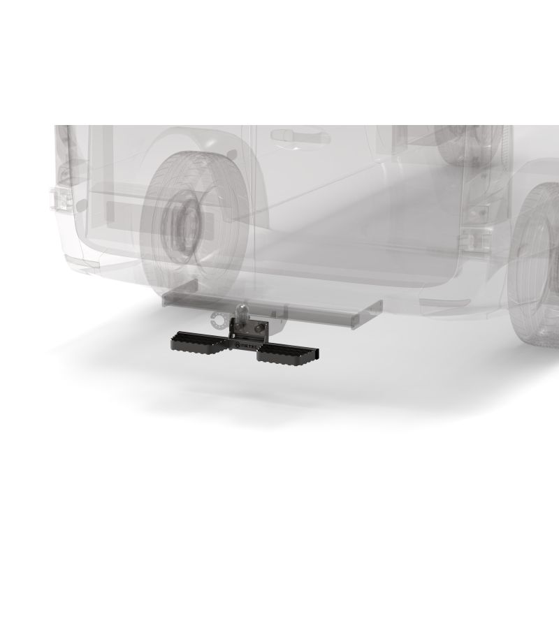 Ford Transit Custom 2024- Running Boards aan trekhaak stuks Klein Zwart Ford Transit Custom 2024- Running Boards aan trekhaak stuks Klein Zwart