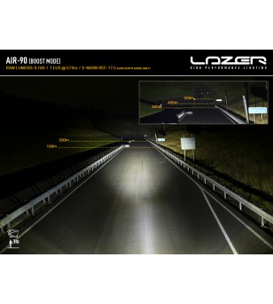 LED-ramp - Lazer - Air 90 - 16.2" - 41.1cm - Positionsljus Vit/Bärnsten - Driving 