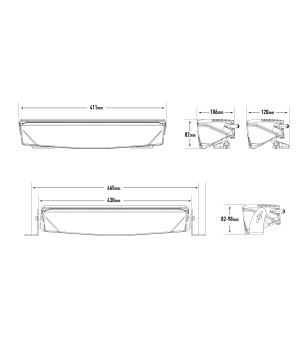 LED bar - Lazer - Air 130 - Elite - 16.2" - 41.1cm - Positielicht Wit/Amber - Driving