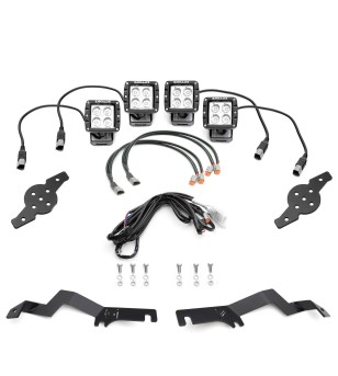 Ford F150 Hood LED Kit (2015-2017) - (4x 3" LED Pod Lights) - Z365731-KIT4 - Lights & Styling