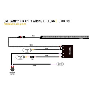 Kabelsatz - Lazer - 1 Lamp - 2 Pins - Aptiv - 12V