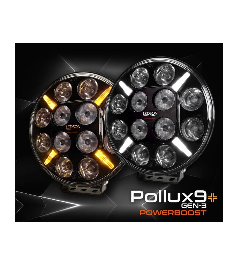 Extraljus - Ledson - Pollux - 8.6" - 21.8cm - Positionsljus Vit/Bärnsten - Spot 