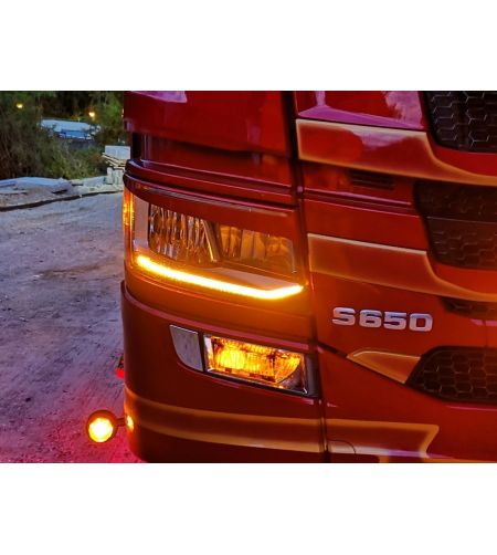 Daytime running lights - Ledson - Position light - Fog lights - Amber - 24V - Set - Scania - S - 2016-2022